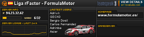 Liga rFactor - FormulaMotor TeamSpeak Viewer